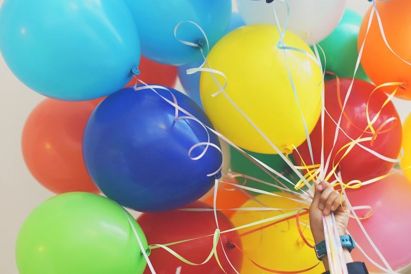 Colourful balloon arrangement